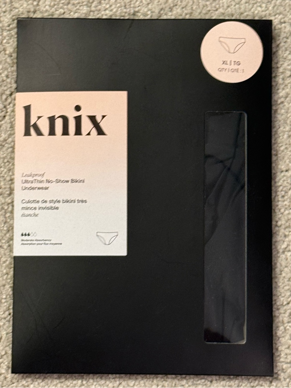 Knox CL Leakproof UltraThin No-Show Bikini Underwear - NIP